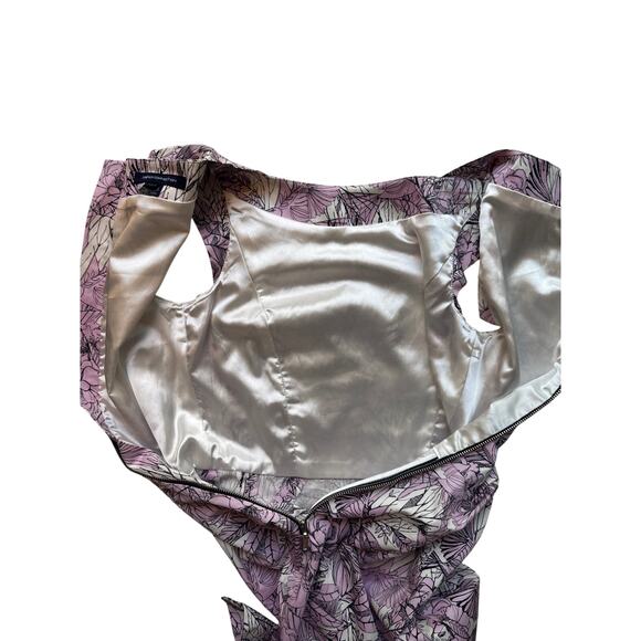 French Connection Flight of Fancy Purple/White Sheath Dress Size 4 - Picture 5 of 7
